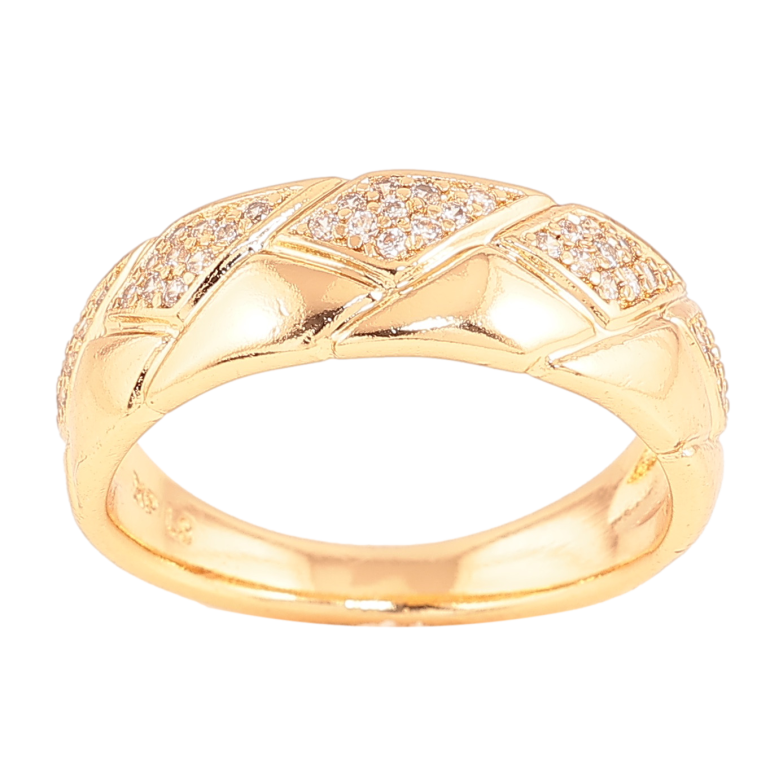 Кольцо Xuping цвет Позолота 18K "Узор с кристаллами" фото №7