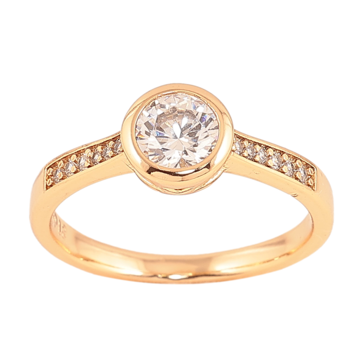 Каблучка Xuping колір Позолота 18K "Візерунок з кристалами" фото №25