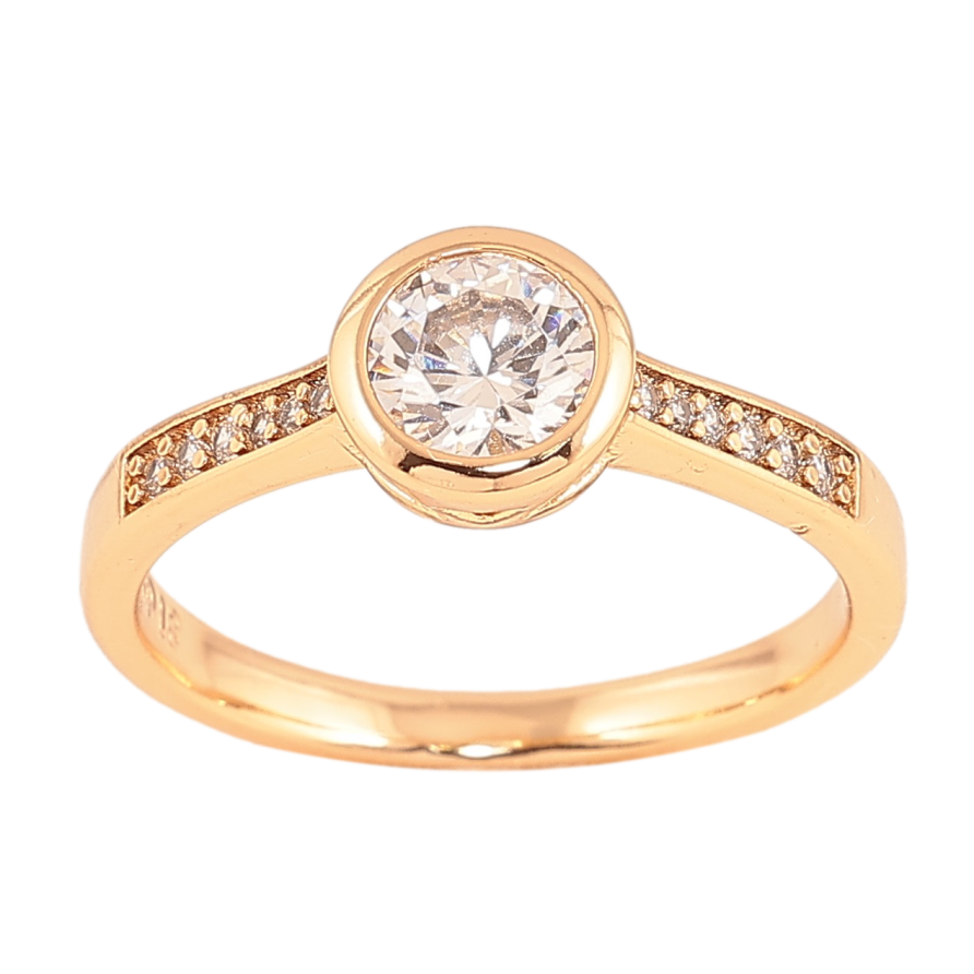 Кольцо Xuping цвет Позолота 18K "Узор с кристаллами" фото №1