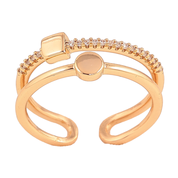 Каблучка Xuping колір Позолота 18K "Візерунок з кристалами" фото №22 Каблучка Xuping колір Позолота 18K "Візерунок з кристалами" фото №22