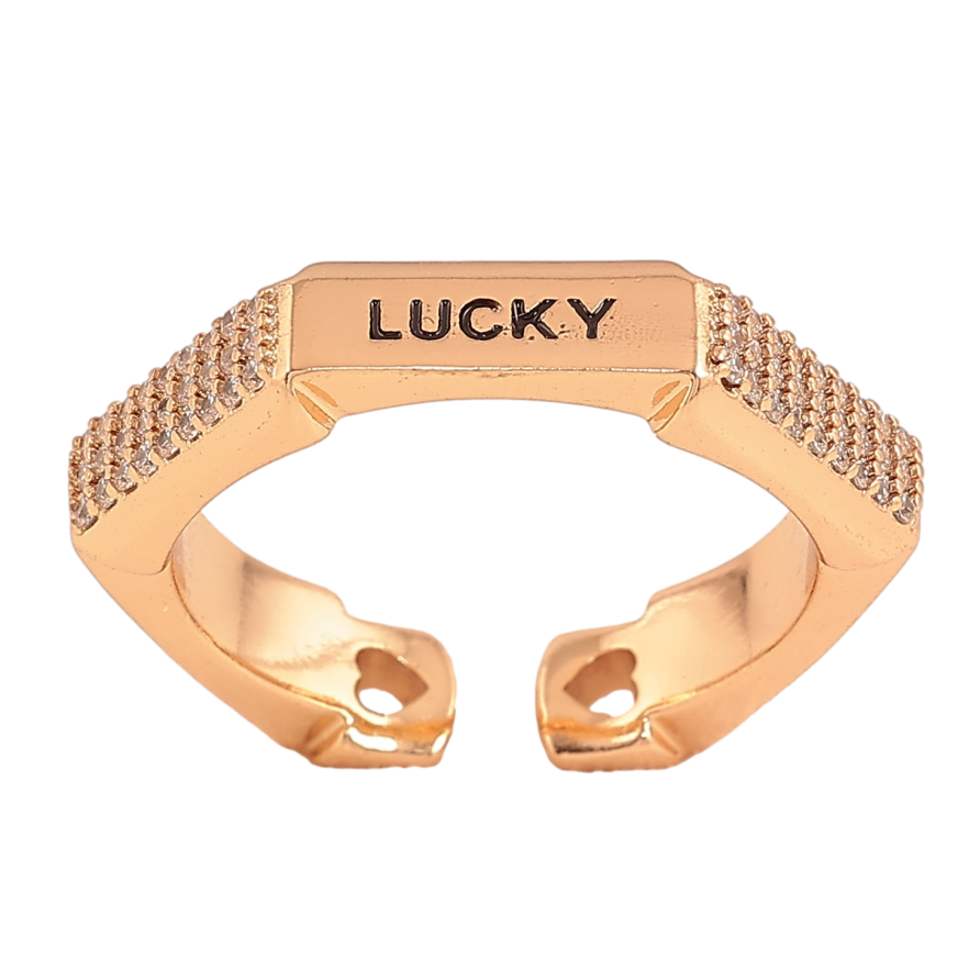 Каблучка Xuping колір Позолота 18K "Lucky" фото №1 Каблучка Xuping колір Позолота 18K "Lucky" фото №1