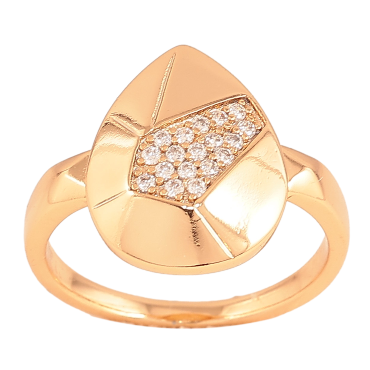 Каблучка Xuping колір Позолота 18K "Візерунок з кристалами" фото №19