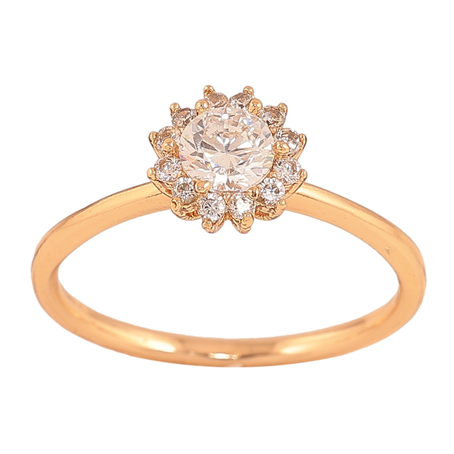 Кольцо Xuping цвет Позолота 18K "Кристальный цветочек" фото №1 Кольцо Xuping цвет Позолота 18K "Кристальный цветочек" фото №1