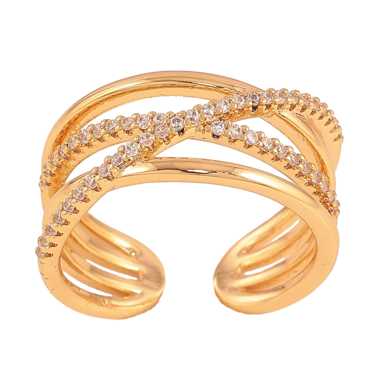 Каблучка Xuping колір Позолота 18K "Візерунок з кристалами" фото №21 Каблучка Xuping колір Позолота 18K "Візерунок з кристалами" фото №21