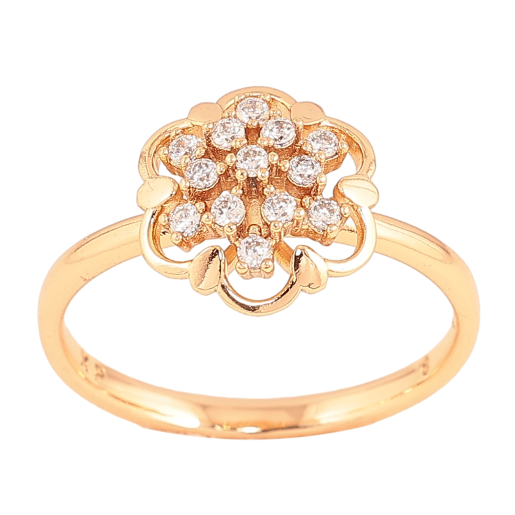 Каблучка Xuping колір Позолота 18K "Квіточка з кристалами" фото №18 Каблучка Xuping колір Позолота 18K "Квіточка з кристалами" фото №18