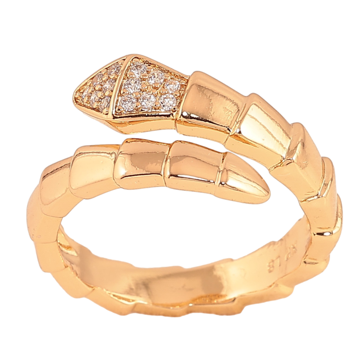 Кольцо Xuping цвет Позолота 18K "Узор с кристаллами" фото №1 Кольцо Xuping цвет Позолота 18K "Узор с кристаллами" фото №1