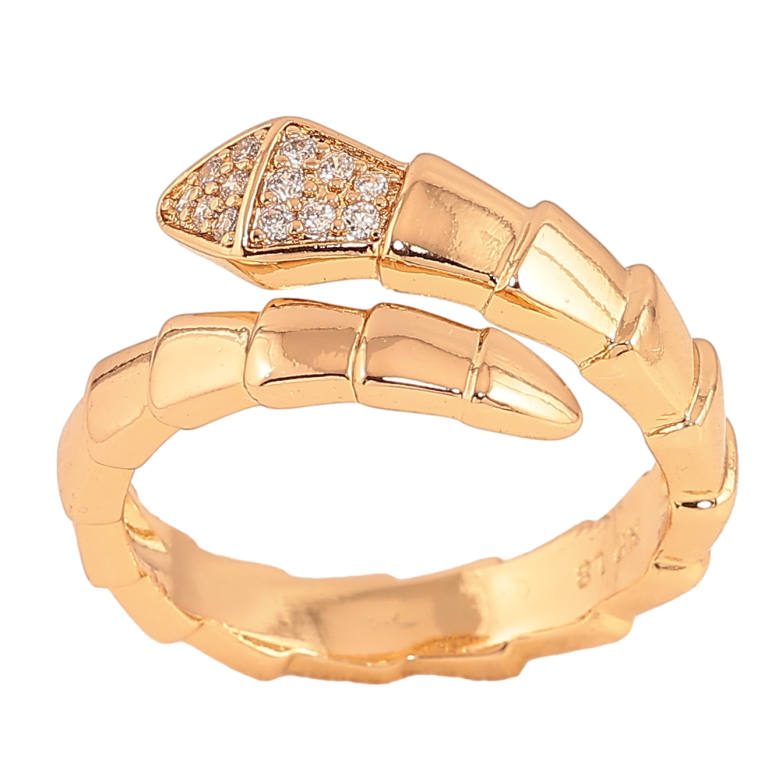 Кольцо Xuping цвет Позолота 18K "Узор с кристаллами" фото №1