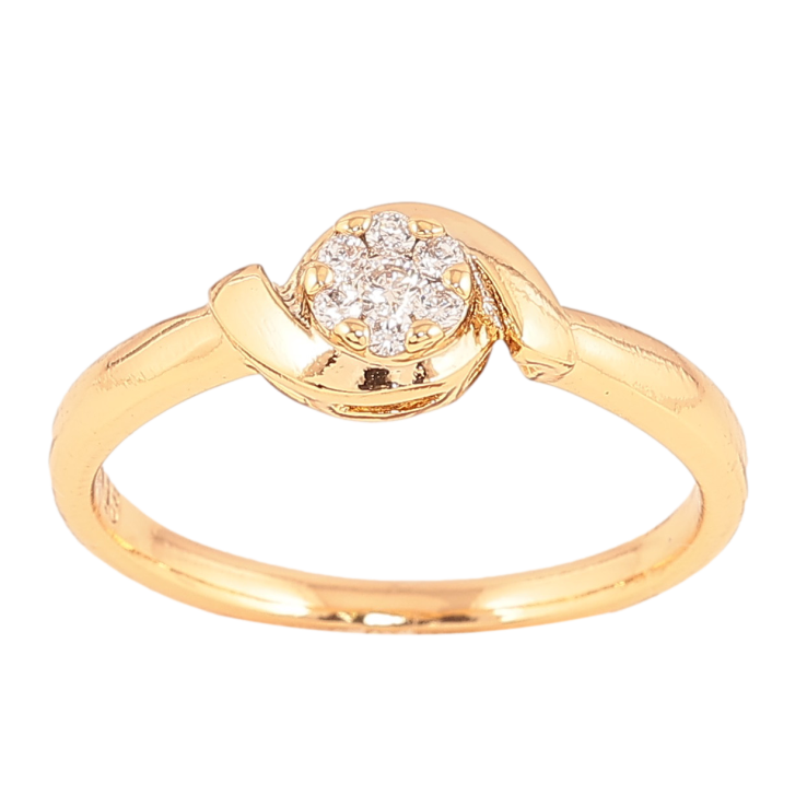 Каблучка Xuping колір Позолота 18K "Візерунок з кристалом" фото №15