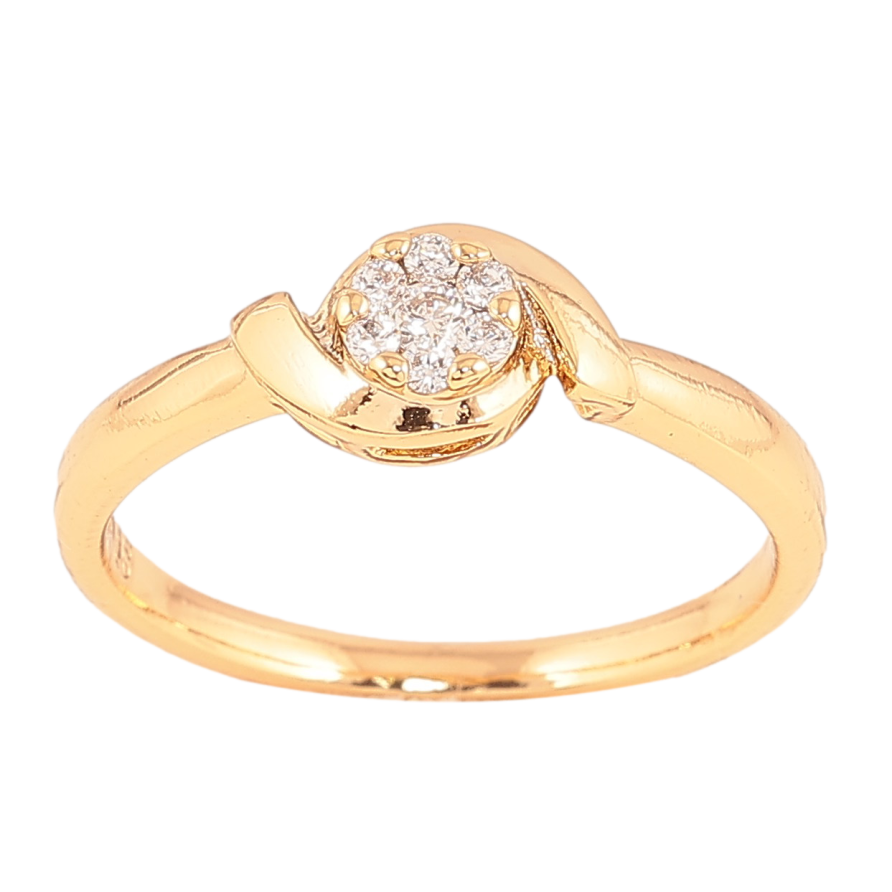 Кольцо Xuping цвет Позолота 18K "Узор с кристаллом" фото №1