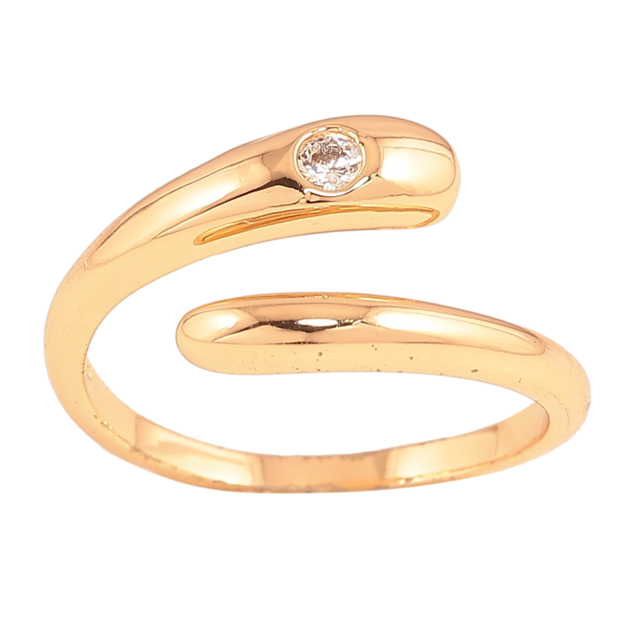 Каблучка Xuping колір Позолота 18K "Візерунок з кристалом" фото №1