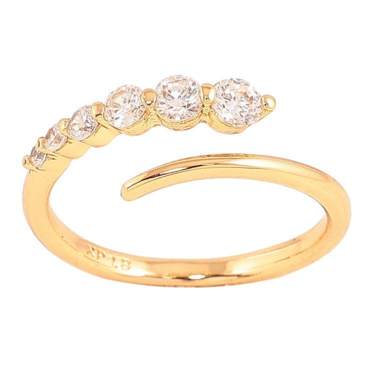 Кольцо Xuping цвет Позолота 18K "Дорожка кристаллов" фото №18