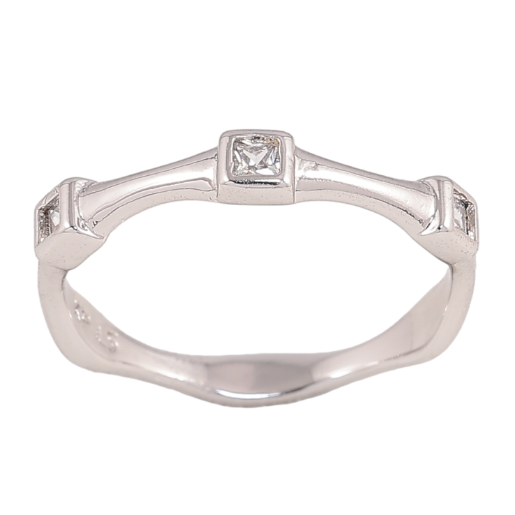 Каблучка Xuping колір Родій "Візерунок з кристалами" фото №9