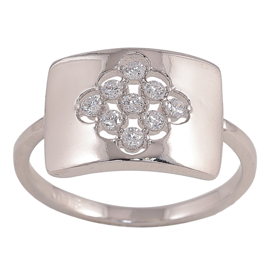 Каблучка Xuping колір Родій "Візерунок з кристалами" фото №1