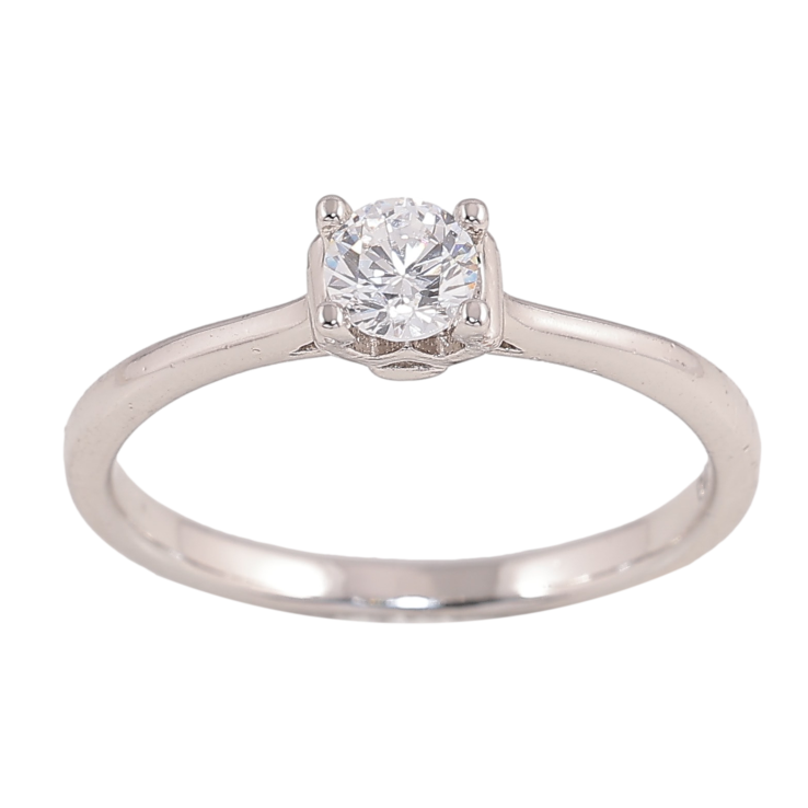 Кольцо Xuping цвет Родий "Кристалл, ø 4мм" фото №12