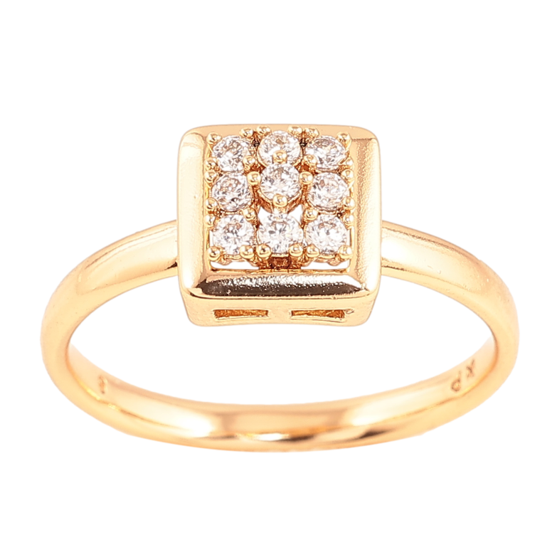 Кольцо Xuping цвет позолота 18K узор с кристаллами фото №1