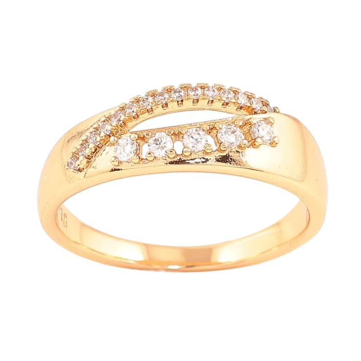 Каблучка Xuping колір позолота 18K візерунок з кристалами фото №16