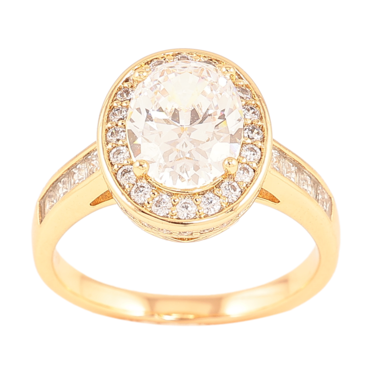 Каблучка Xuping колір позолота 18K візерунок з кристалами фото №11