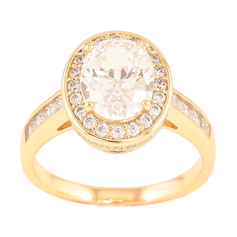 Каблучка Xuping колір позолота 18K візерунок з кристалами фото №2