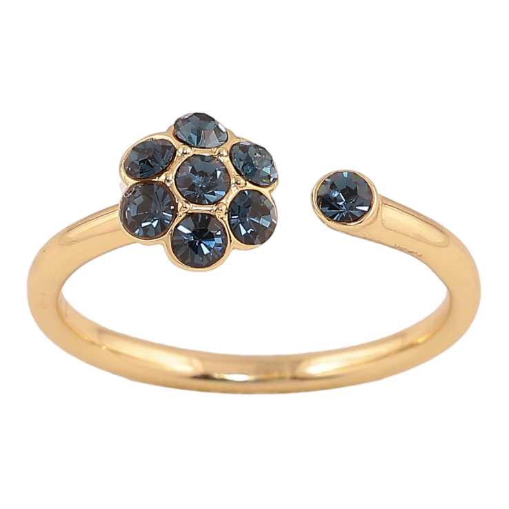 Каблучка Xuping колір позолота 14K з кристалами Swarovski квіточка фото №4 Каблучка Xuping колір позолота 14K з кристалами Swarovski квіточка фото №4