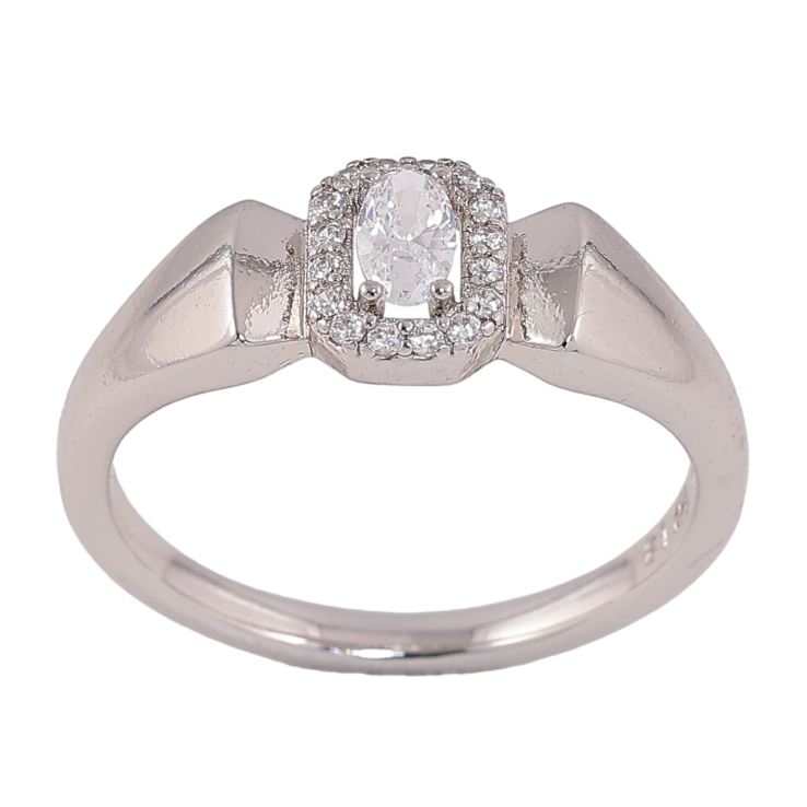 Каблучка Xuping колір родій візерунок з кристалами фото №6