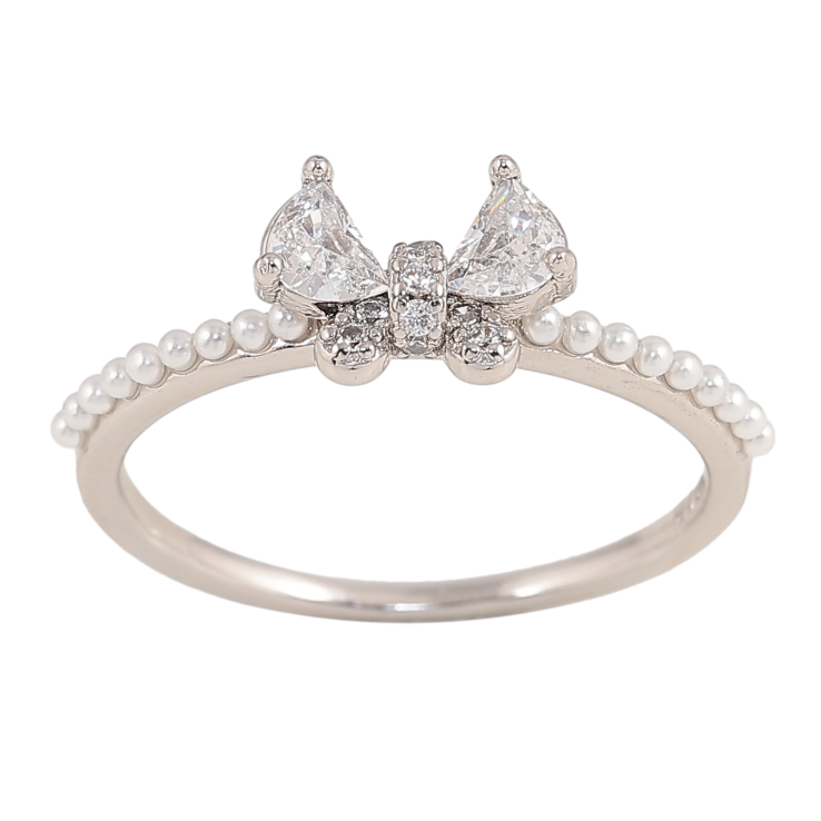 Каблучка Xuping колір Родій "Кристальний бант" фото №25 Каблучка Xuping колір Родій "Кристальний бант" фото №25