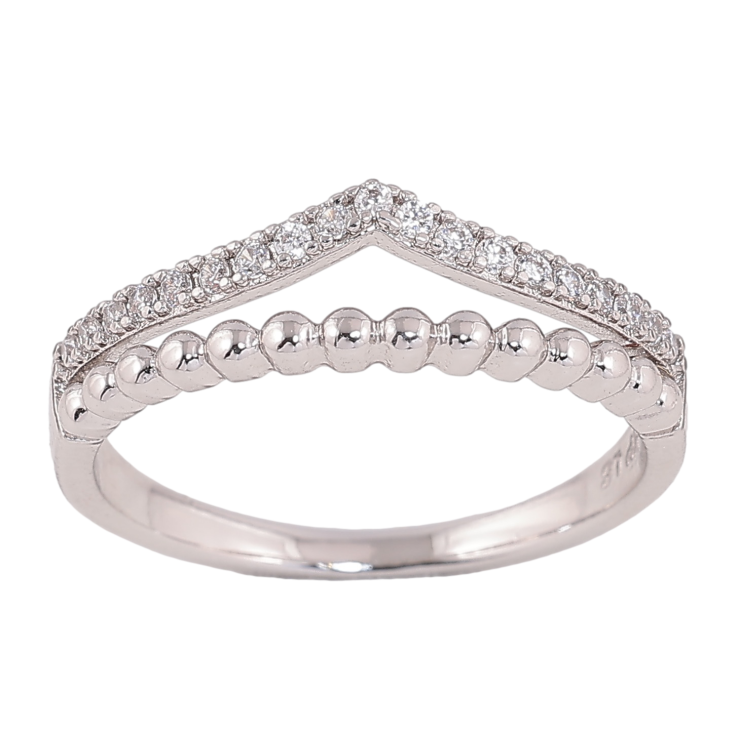 Кольцо Xuping цвет родий узор с кристаллами фото №16