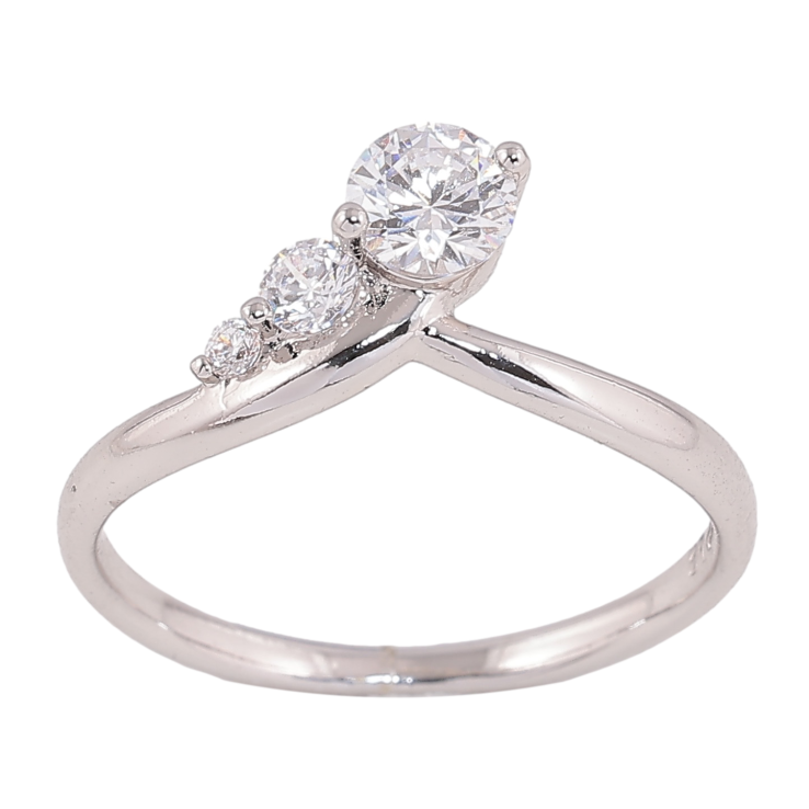 Кольцо Xuping цвет родий узор с кристаллами фото №10