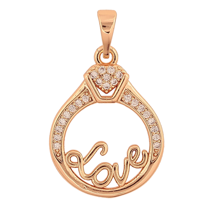 Кулон Xuping M&L колір 18K "Love" для ланцюжка до 5мм фото №15