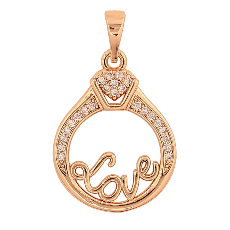 Кулон Xuping M&L цвет 18K "Love" для цепочки до 5мм фото №1