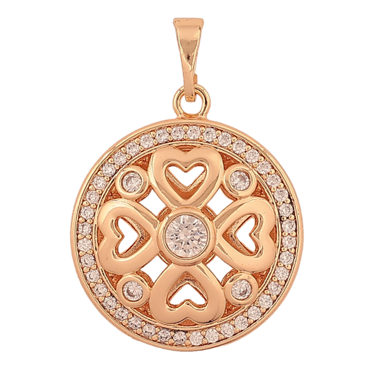 Кулон Xuping M&L колір 18K "Квітковий візерунок з кристалами" для ланцюжка до 5мм фото №24