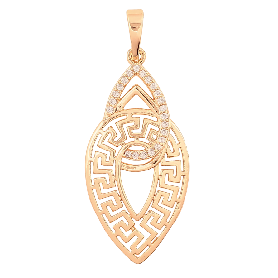 Кулон Xuping M&L цвет 18K "Греческий узор с кристаллами" для цепочки до 6мм фото №1