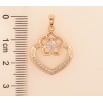 Кулон Xuping M&L колір 18K "Серце з квіточкою" для ланцюжка до 5мм фото №2