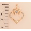 Кулон Xuping M&L цвет 18K "Сердечко с бантом" для цепочки до 5мм фото №2