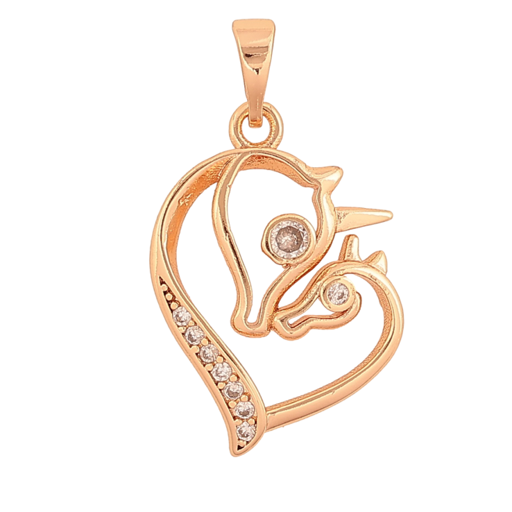 Кулон Xuping M&L колір 18K "Єдинороги" для ланцюжка до 5мм фото №18 Кулон Xuping M&L колір 18K "Єдинороги" для ланцюжка до 5мм фото №18