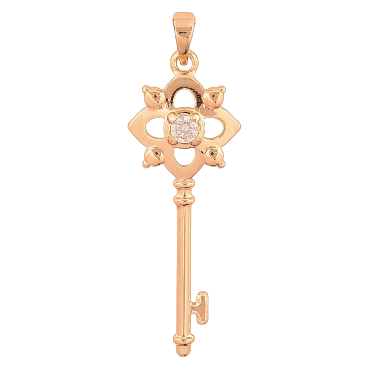 Кулон Xuping M&L колір 18K "Ключик з кристалами" для ланцюжка до 5мм фото №4