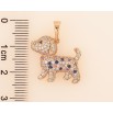 Кулон Xuping цвет Позолота 18K "Собачка с инкрустацией кристаллами" для цепочки до 6мм фото №2