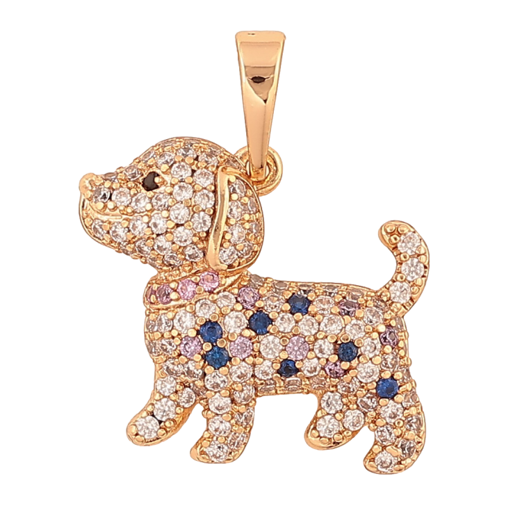 Кулон Xuping цвет Позолота 18K "Собачка с инкрустацией кристаллами" для цепочки до 6мм фото №14