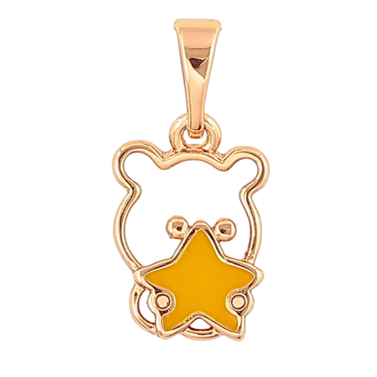 Кулон Xuping колір Позолота 18K "Ведмедик з жовтою зіркою" для ланцюжка до 5мм фото №12