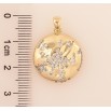 Кулон Xuping колір Позолота 14К "Візерунок кристалами" для ланцюжка до 4мм фото №2