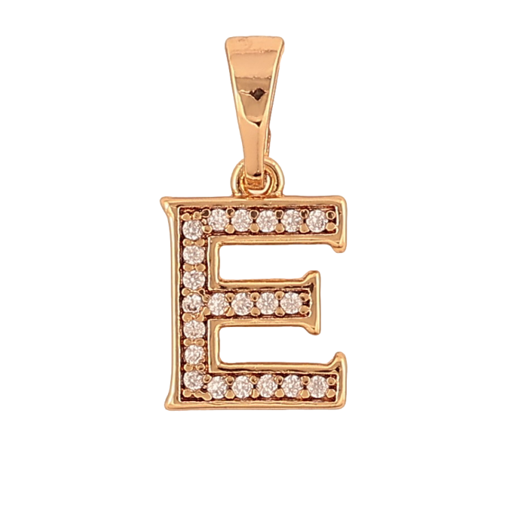 Кулон Xuping колір Позолота 18K "Літера Е з кристалами" для ланцюжка до 5мм фото №23