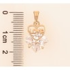 Кулон Xuping колір Позолота 18K "Кристал із серцем" для ланцюжка до 5мм фото №2