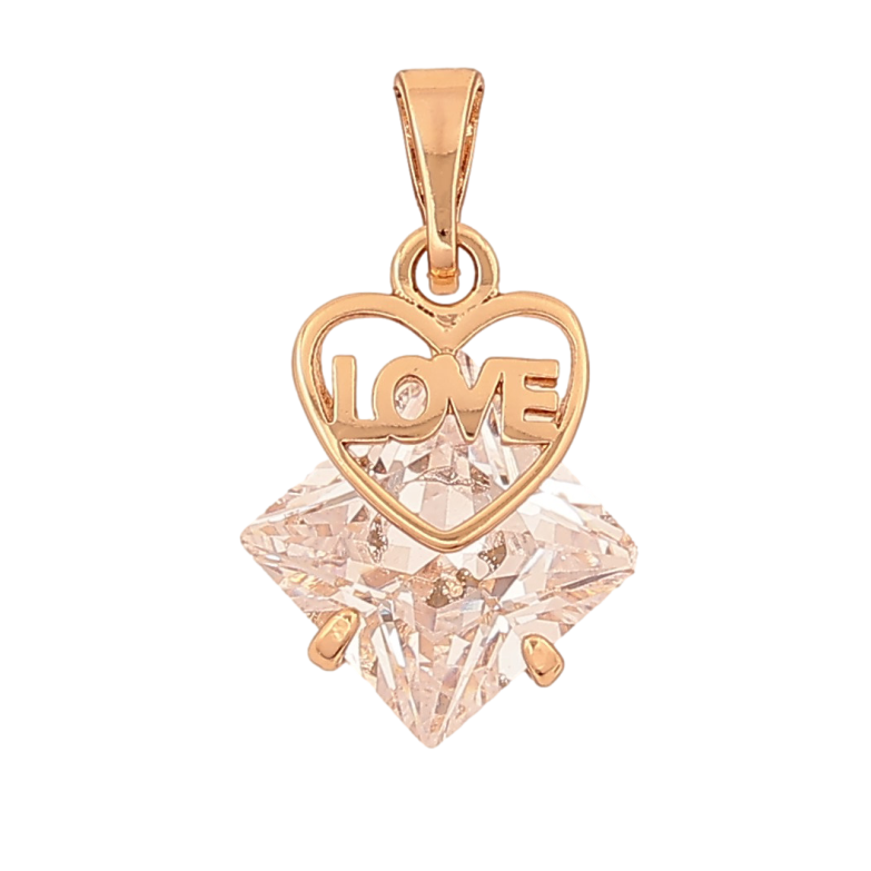 Кулон Xuping колір Позолота 18K "Кристал із серцем" для ланцюжка до 5мм фото №1 Кулон Xuping колір Позолота 18K "Кристал із серцем" для ланцюжка до 5мм фото №1