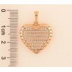 Кулон Xuping цвет Позолота 18K "Сердечко с дорожками кристаллов" для цепочки до 6мм фото №2