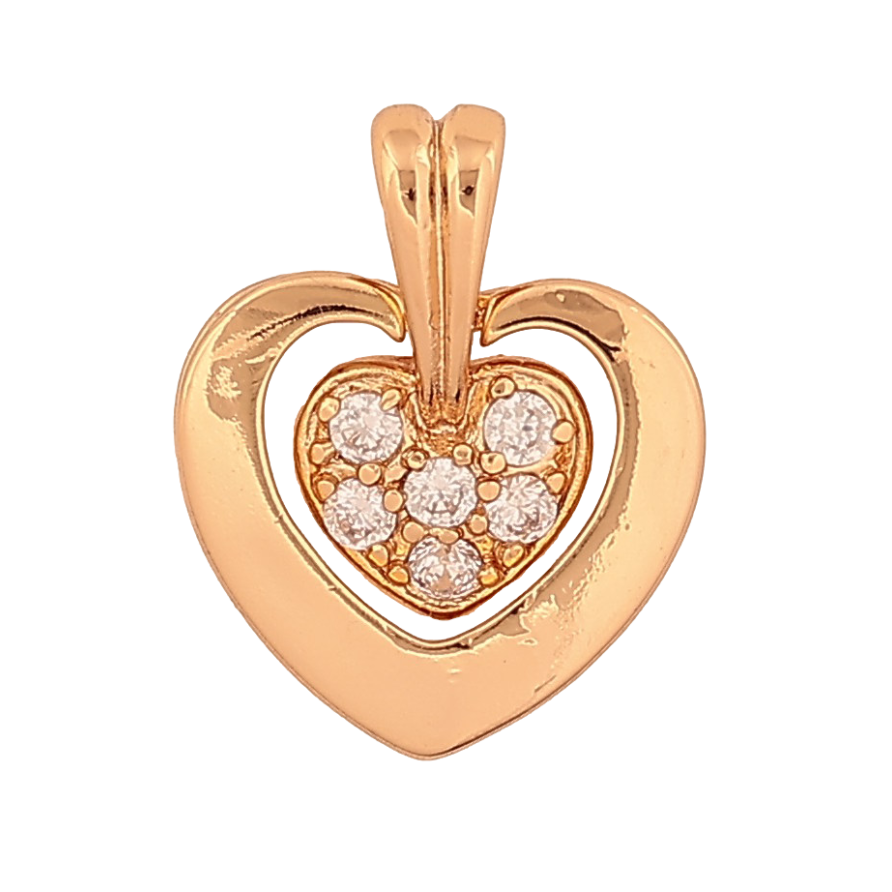 Кулон Xuping колір Позолота 18К "Сердечко" для ланцюжка до 4мм фото №1 Кулон Xuping колір Позолота 18К "Сердечко" для ланцюжка до 4мм фото №1
