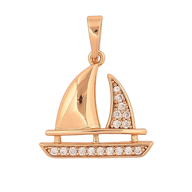 Кулон Xuping колір Позолота 18К "Кораблик" для ланцюжка до 6мм фото №24