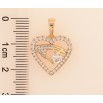 Кулон Xuping колір Позолота 18К "Серце декоративне з кристалами" для ланцюжка до 6мм фото №2