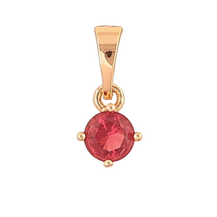 Кулон Xuping колір Позолота 18K "Малиновий кристал, ø 5мм" для ланцюжка до 5мм фото №25