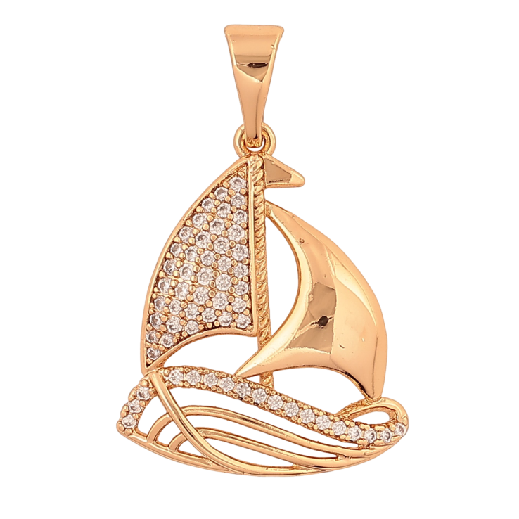 Кулон Xuping колір Позолота 18К "Кораблик" для ланцюжка до 7мм фото №9