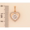 Кулон Xuping колір Позолота 18K "Серце з кристалами" для ланцюжка до 6мм фото №2