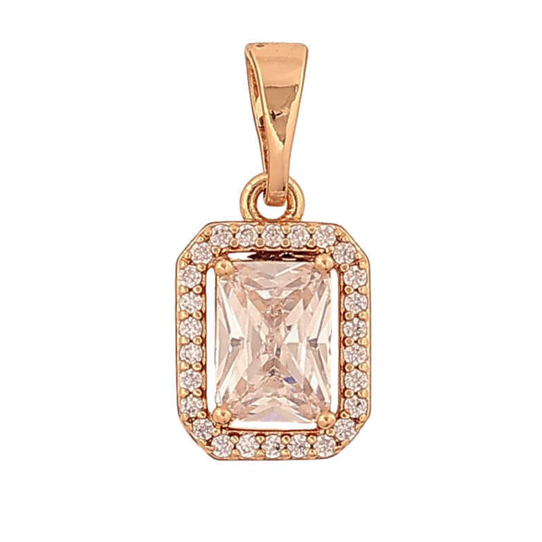 Кулон Xuping цвет Позолота 18K "Кристалл в обрамлении" для цепочки до 5мм фото №1